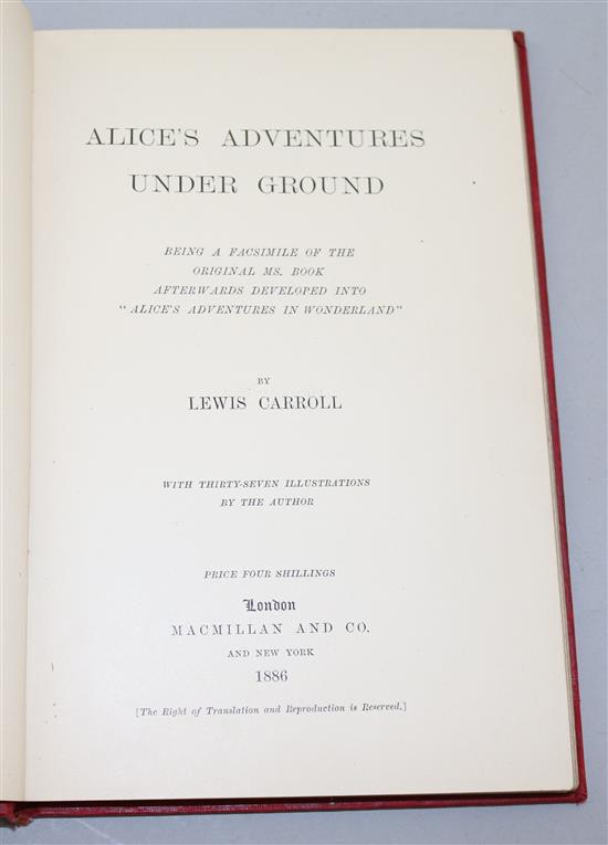 Dodgson, Charles Lutwidge [Carroll, Lewis] - Alices Adventures Under Ground,